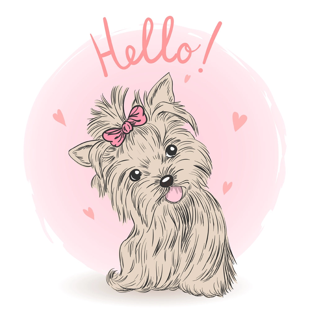 Πίνακας σε καμβά SMALL CUTE PUPPY GIRL