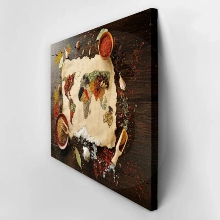 Πινακας σε καμβά SPICES MAP - Food and Drink Sticky 3