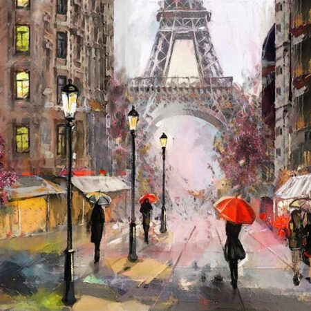 Πινακας σε καμβά STREET VIEW OF PARIS 2 - Παρισι Sticky 5