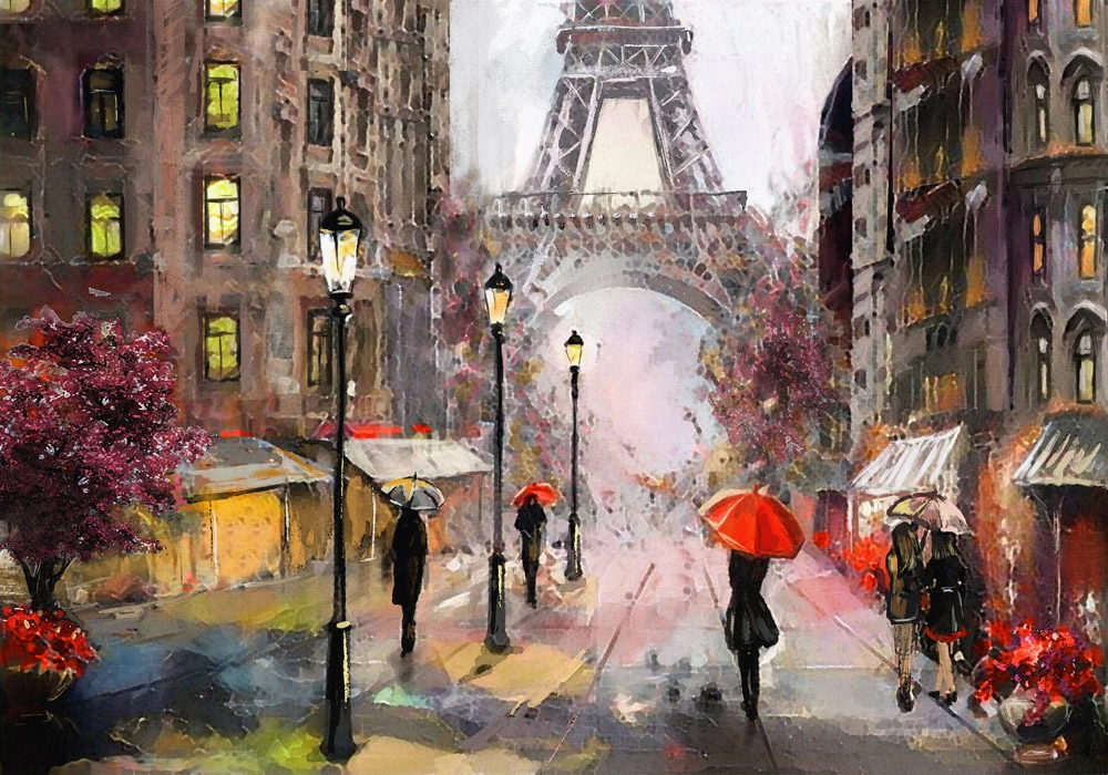 Πινακας σε καμβά STREET VIEW OF PARIS 2