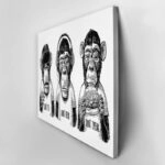 Πινακας σε καμβά THREE WISE DRESSED MONKEYS