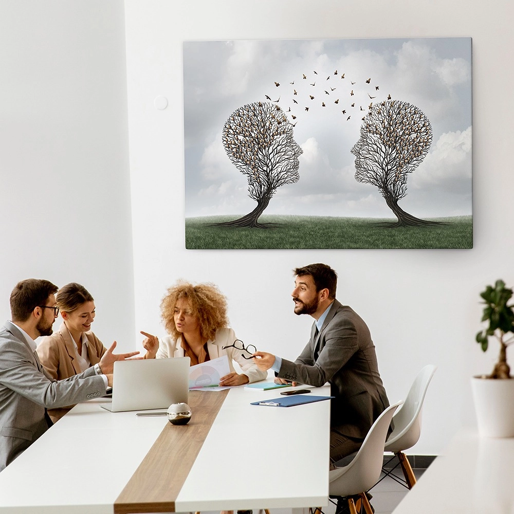 Πινακας σε καμβά TREE SHAPED COMMUNICATION CONCEPT