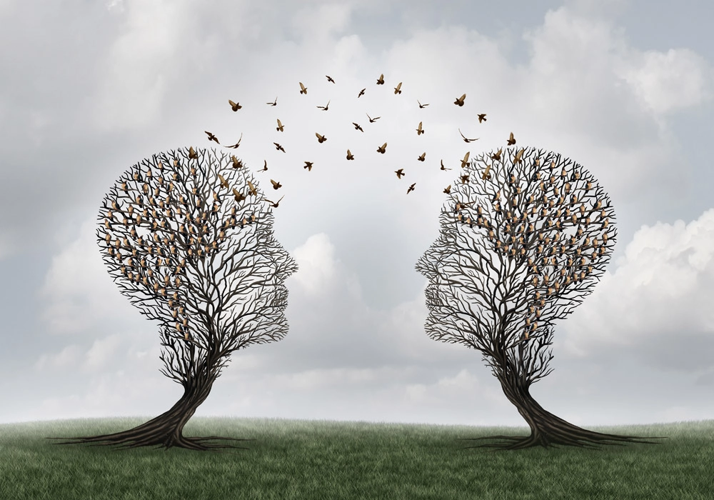 Πινακας σε καμβά TREE SHAPED COMMUNICATION CONCEPT