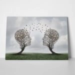 Πινακας σε καμβά TREE SHAPED COMMUNICATION CONCEPT