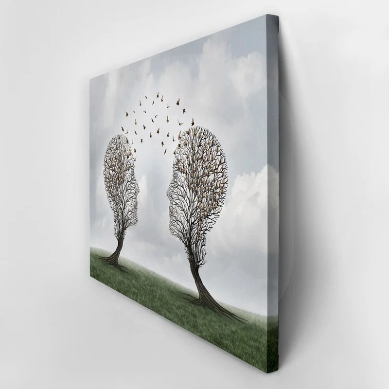 Πινακας σε καμβά TREE SHAPED COMMUNICATION CONCEPT