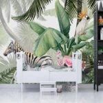 Αυτοκόλλητη Ταπετσαρία τοίχου TROPICAL JUNGLE WATERCOLOR