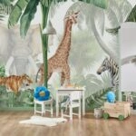 Αυτοκόλλητη Ταπετσαρία τοίχου TROPICAL JUNGLE WATERCOLOR