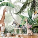 Αυτοκόλλητη Ταπετσαρία τοίχου TROPICAL JUNGLE WATERCOLOR