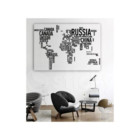 Πινακας σε καμβά TYPOGRAPHY MAP 1 - Typography Sticky 1