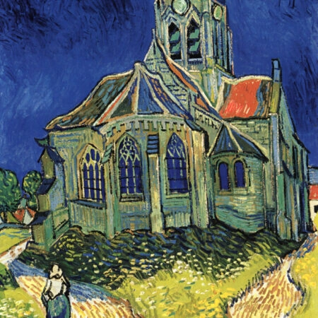 Πινακας σε καμβά VAN GOGH - CHURCH AT AUVERS - Vincent Van Gogh Sticky 4