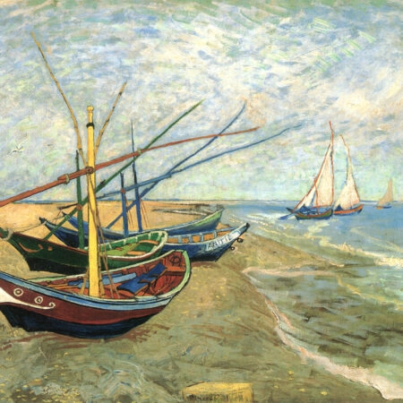 Πινακας σε καμβά VAN GOGH - FISHING BOATS ON THE BEACH AT SAINTES-MARIES - Vincent Van Gogh Sticky 5