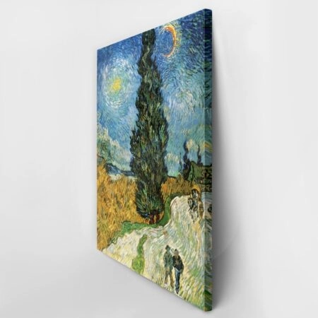 Πινακας σε καμβά VAN GOGH - ROAD WITH CYPRESS AND STAR - Vincent Van Gogh Sticky 3
