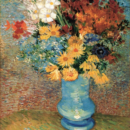 Πινακας σε καμβά VAN GOGH - VASE WITH DAISIES AND ANEMONES - Vincent Van Gogh Sticky 5