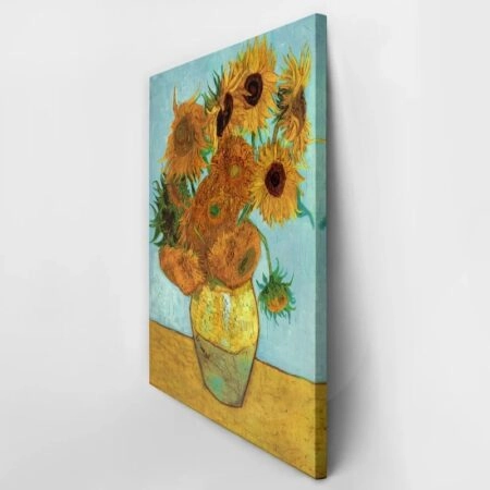 Πινακας σε καμβά Πίνακας VAN GOGH - SUNFLOWERS TURQUOISE - Vincent Van Gogh Sticky 3