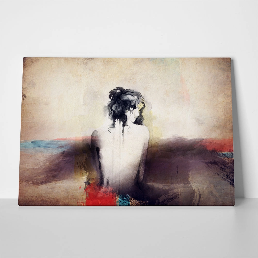 Πινακας σε καμβά WOMAN WATERCOLOR