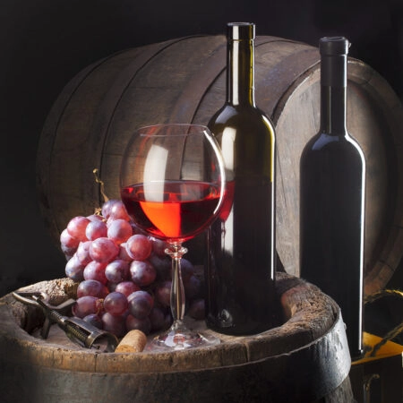 Πινακας σε καμβά WOOD BARREL - Food and Drink Sticky 4
