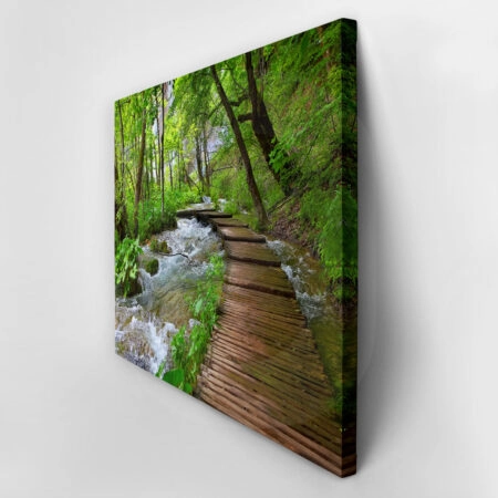 Πινακας σε καμβά WOODEN PATH - Δασος Sticky 3