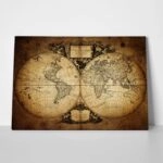 Πινακας σε καμβά OLD WORLD MAP 1752