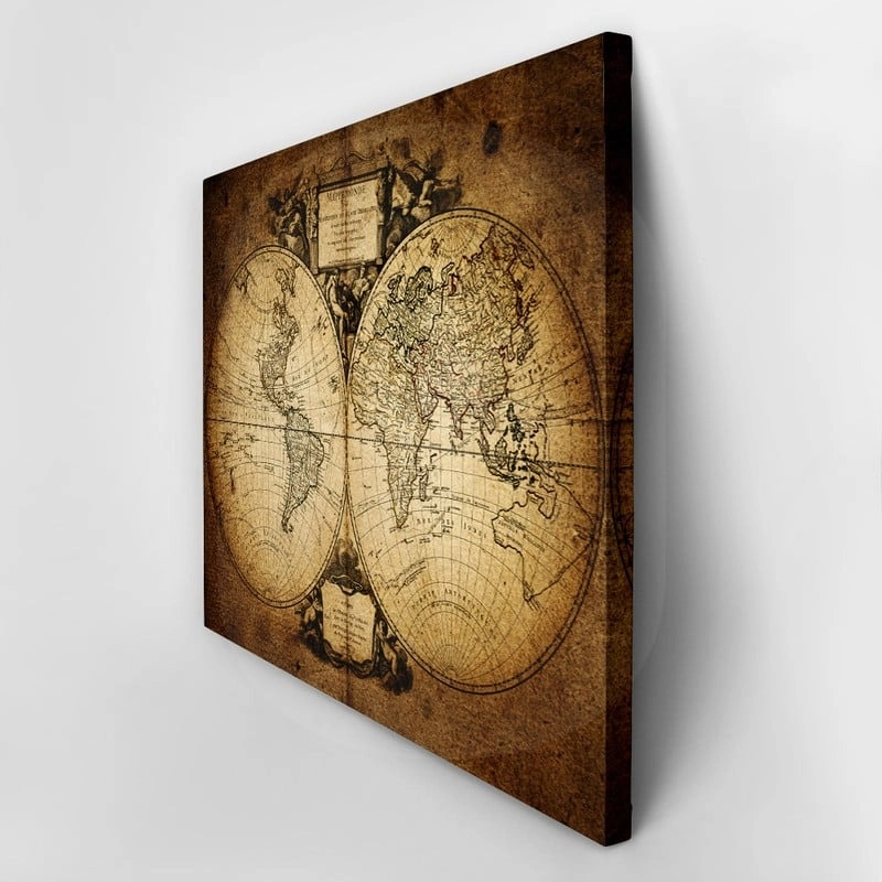 Πινακας σε καμβά OLD WORLD MAP 1752