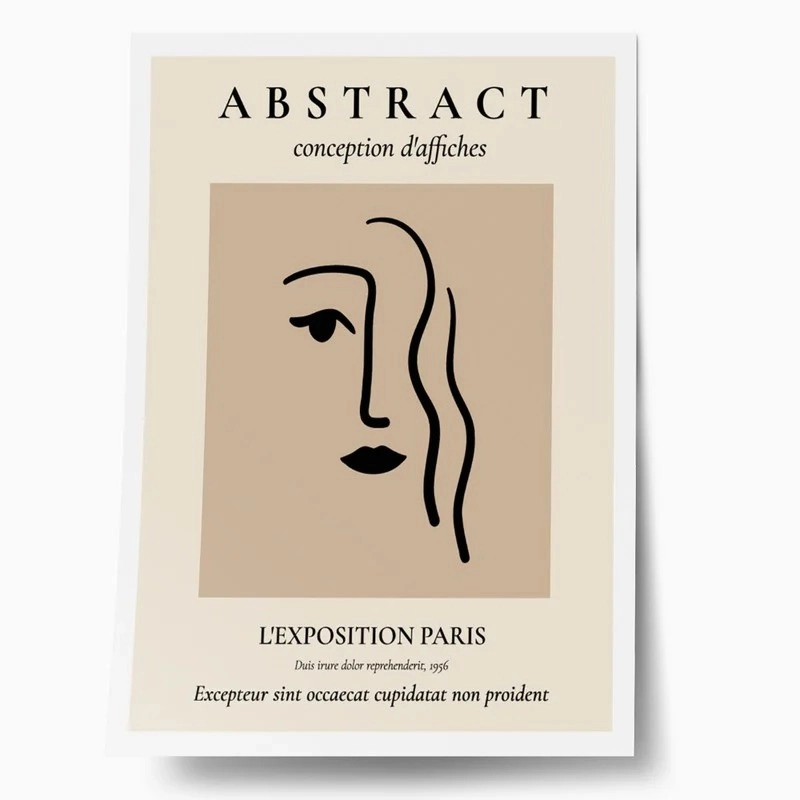 Πόστερ MINIMALIST FACE SILHOUETTE
