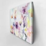 Πινακας σε καμβά WATERCOLOR ABSTRACT ROMANTIC PURPLE FLOWERS