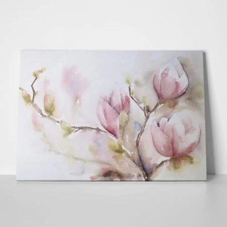 Πινακας σε καμβά WATERCOLOR MAGNOLIA FLOWERS - Μανολιες Sticky 2