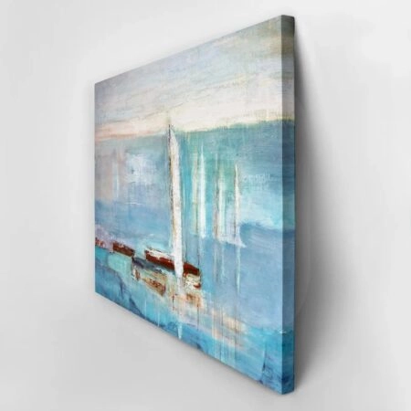 Πινακας σε καμβά ABSTRACT BOAT IN HARBOR - Λιμανια Sticky 3