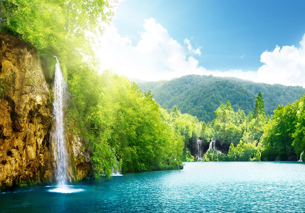 Πινακας σε καμβά AMAZING WATERFALLS