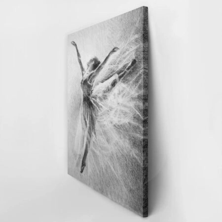Πινακας σε καμβά BALLERINA JUMP SKETCH GRAPHIC ARTS PENCIL - Χορος Sticky 2