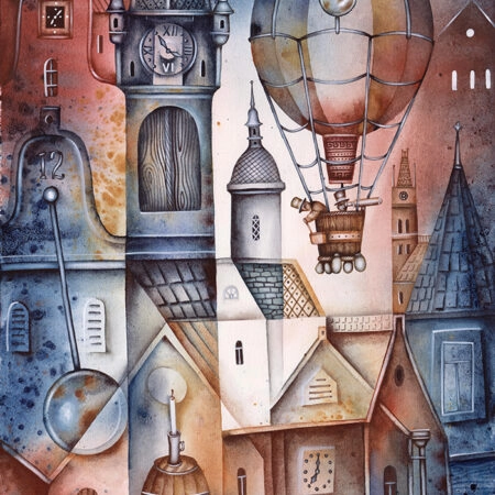 Πινακας σε καμβά BALLOON PRAGUE - Πολεις και Αρχιτεκτονικη Sticky 4