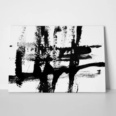 Πινακας σε καμβά BLACK BRUSH - Αφηρημενα και Abstract