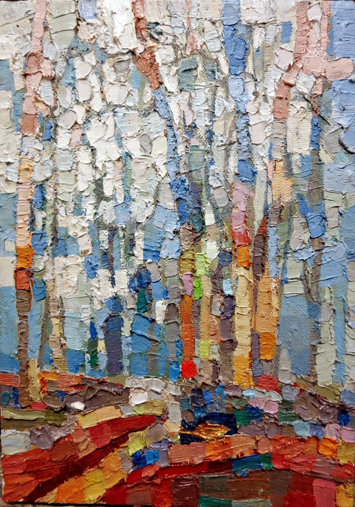 Πινακας σε καμβά BLUE ABSTRACT FOREST