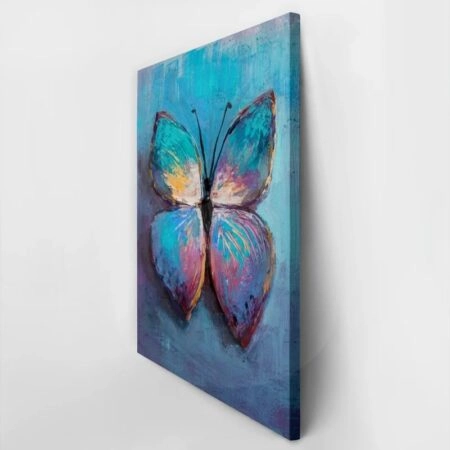 Πινακας σε καμβά BLUE BUTTERFLY - Πεταλουδες Sticky 3