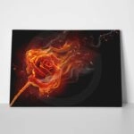 Πινακας σε καμβά BURNING ROSE
