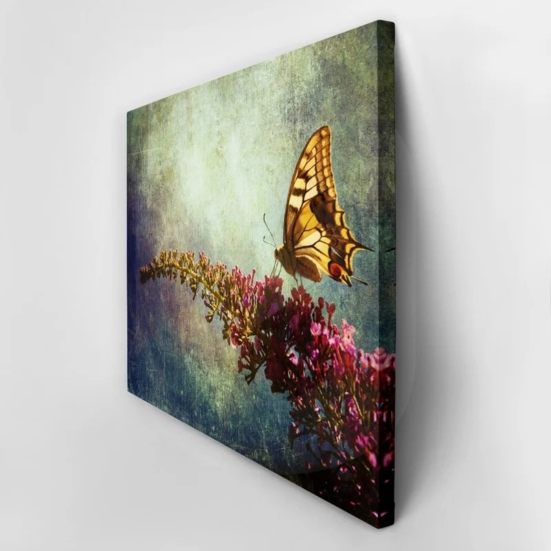 Πινακας σε καμβά BUTTERFLY LILAC