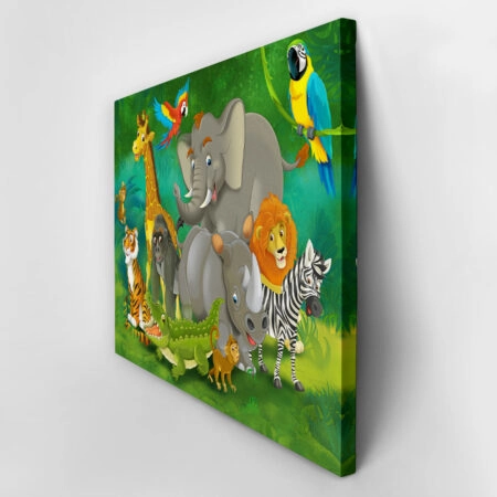 Πινακας σε καμβά CARTOON SAFARI - Παιδικοι και set Sticky 2