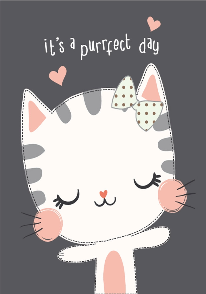 Πινακας σε καμβά CAT PERFECT DAY