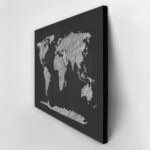 Πινακας σε καμβά CHALKBOARD WORLD MAP