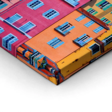 Πινακας σε καμβά COLORFUL HOUSES - Πολεις και Αρχιτεκτονικη Sticky 1