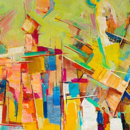 Πινακας σε καμβά COLORFUL OIL PAINTING - Αφηρημενα και Abstract Sticky 4