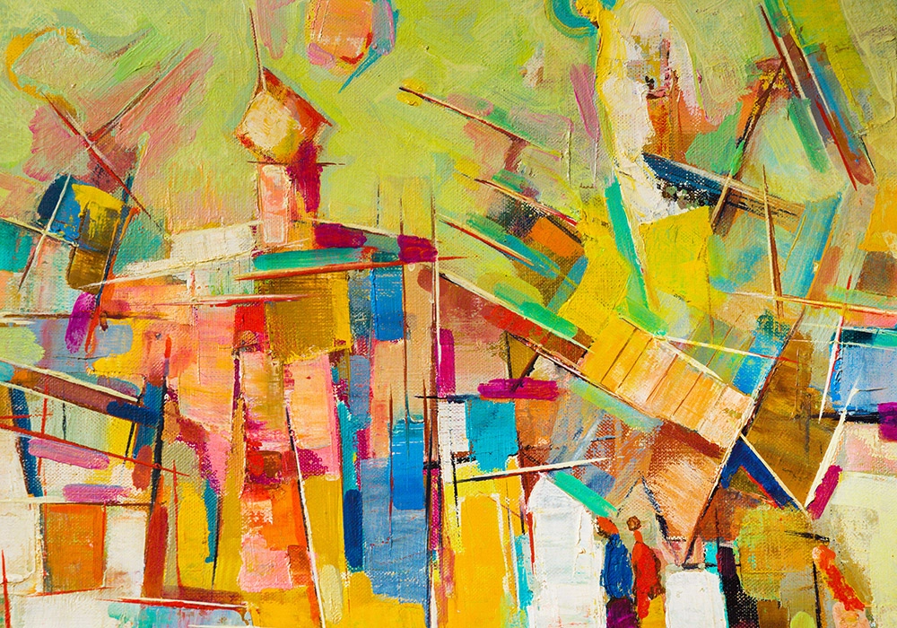Πινακας σε καμβά COLORFUL OIL PAINTING