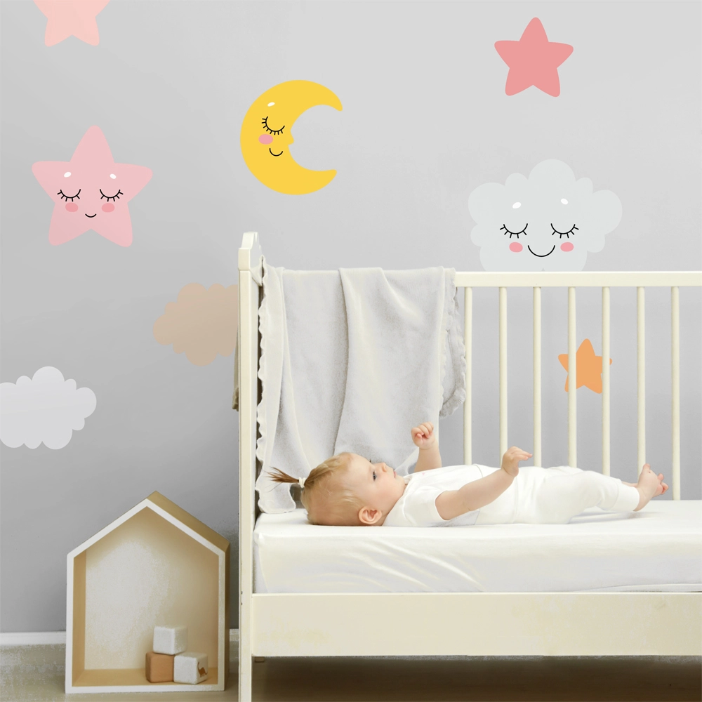 Αυτοκολλητο τοιχου CUTE SLEEPING CLOUD MOON AND STAR
