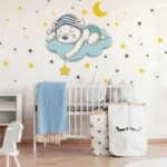 Αυτοκόλλητο τοίχου CUTE DREAMING BEAR CARTOON