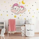 Αυτοκόλλητο τοίχου CUTE DREAMING BEAR CARTOON