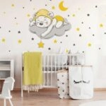 Αυτοκόλλητο τοίχου CUTE DREAMING BEAR CARTOON
