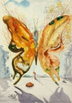 Πίνακας σε καμβά DALI - VENUS BUTTERFLY