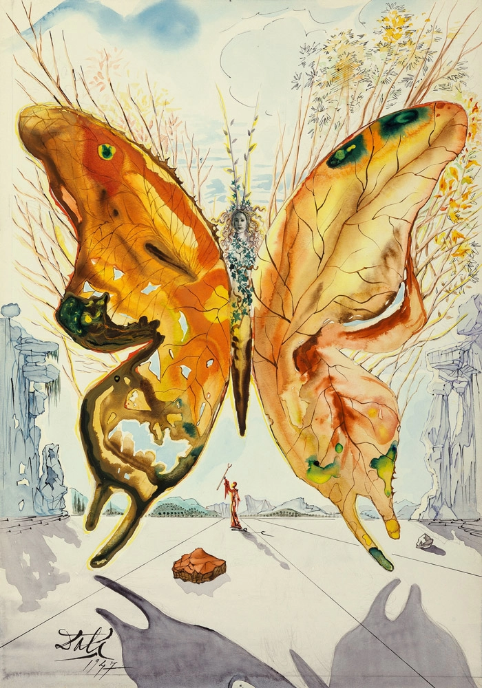 Πίνακας σε καμβά DALI - VENUS BUTTERFLY