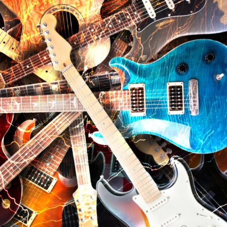 Πινακας σε καμβά ELECTRIC GUITARS - Κιθαρα Sticky 4