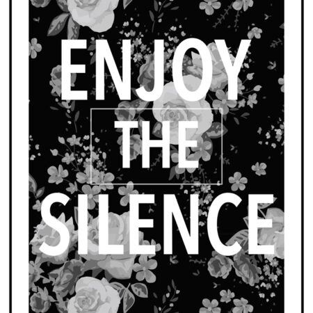Πινακας σε καμβά ENJOY THE SILENCE - Typography Sticky 4