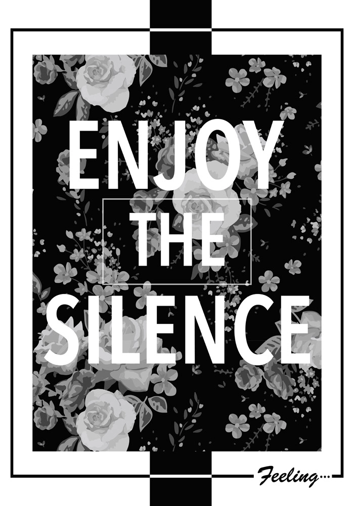 Πινακας σε καμβά ENJOY THE SILENCE